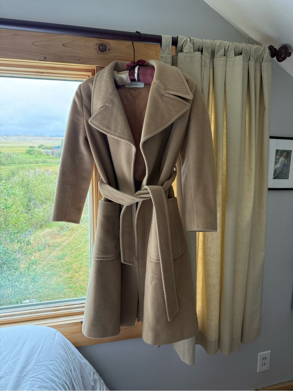 Vintage Gene Burton Pasadena 100% Wool Wrap Coat | 1960s–70s
